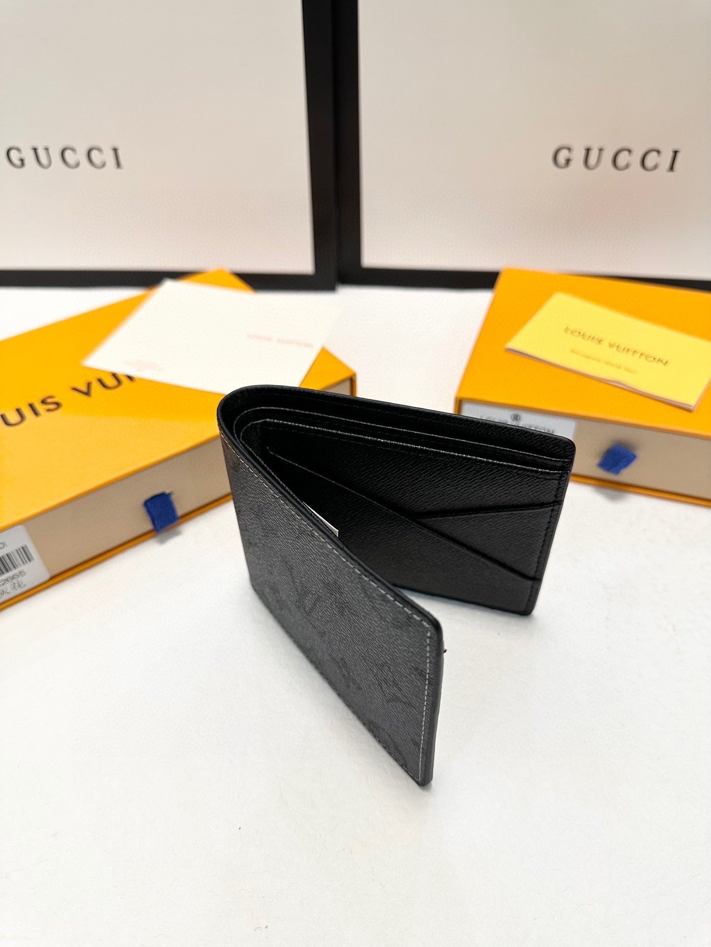 Louis Vuitton Wallet Grey Bifold Monogram