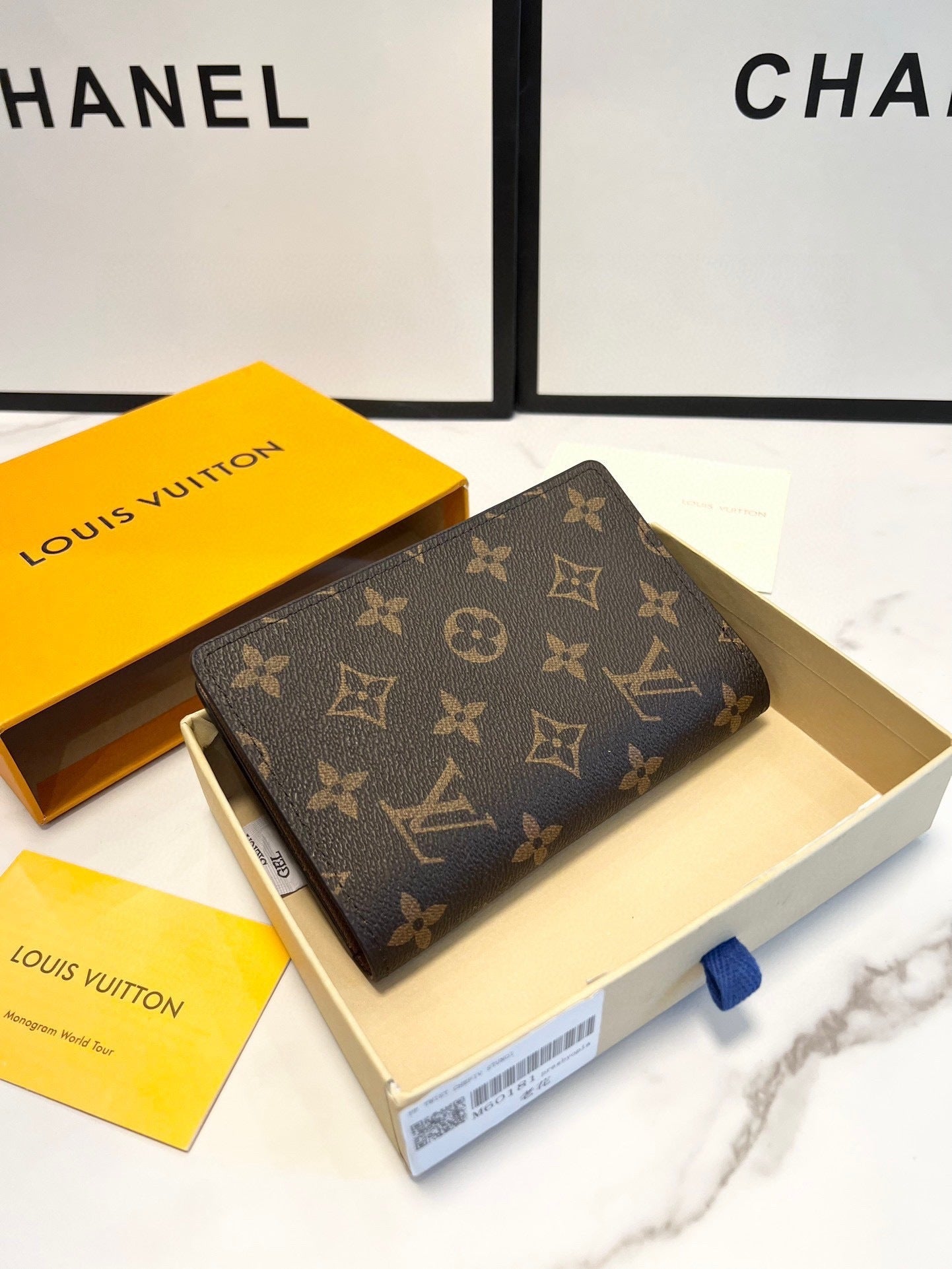 Louis Vuitton Brown Monogram Trifold Wallet