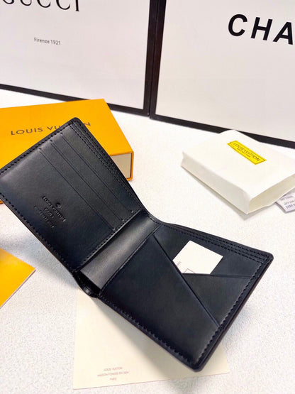 Black Louis Vuitton Wallet Bifold Monogram