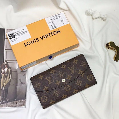 Louis Vuitton Wallet Brown Button Monogram