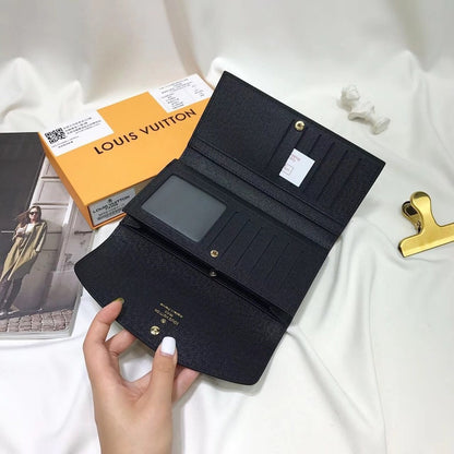 Louis Vuitton Wallet Brown Button Monogram