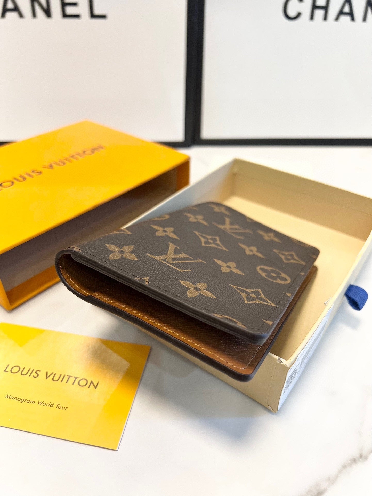 Louis Vuitton Brown Monogram Trifold Wallet