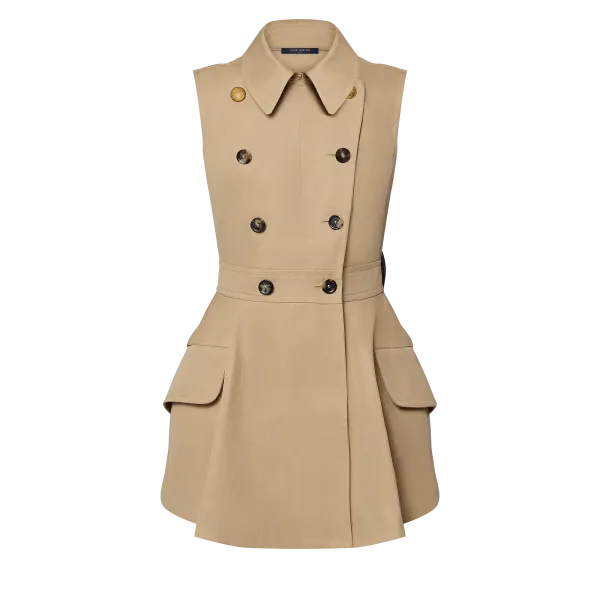 Double-Breasted Gabardine Dress