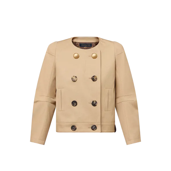 Double-Breasted Gabardine Jacket