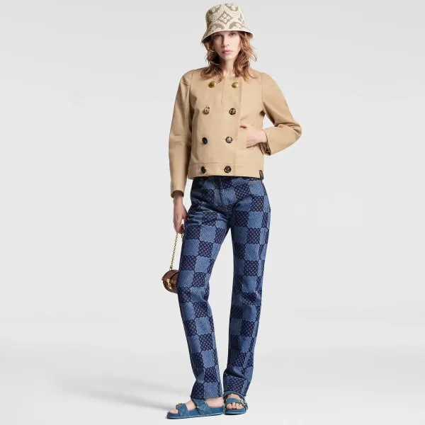 Double-Breasted Gabardine Jacket