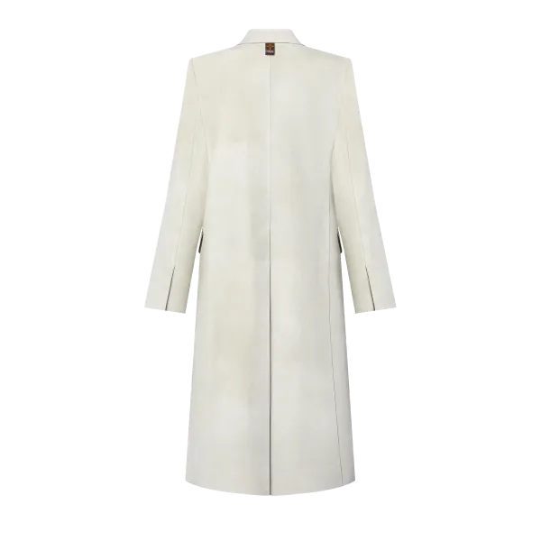Double-Breasted Suede Coat