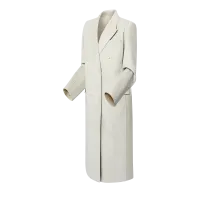 Double-Breasted Suede Coat