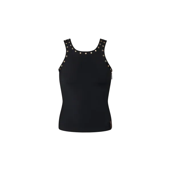 Eyelet Trim Tank Top
