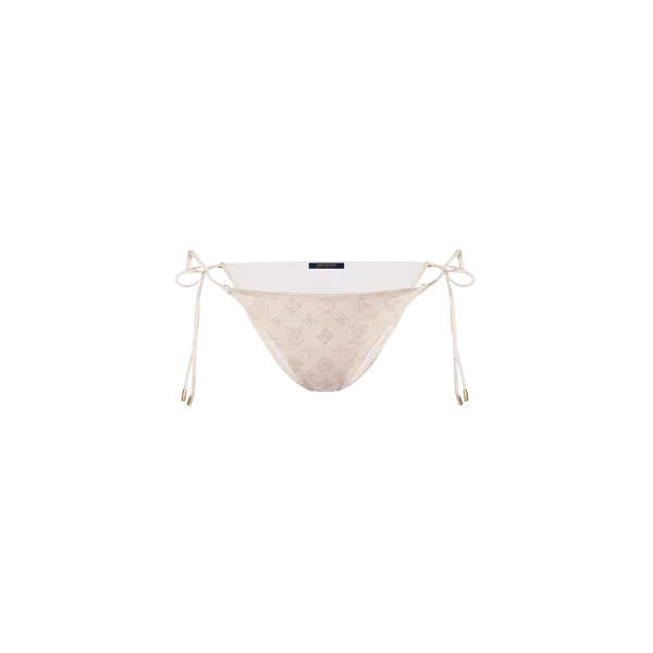 Mahina Monogram Self-Tie Bikini Bottoms