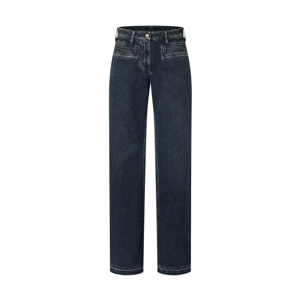 Nautical LV Patch Flared Jeans