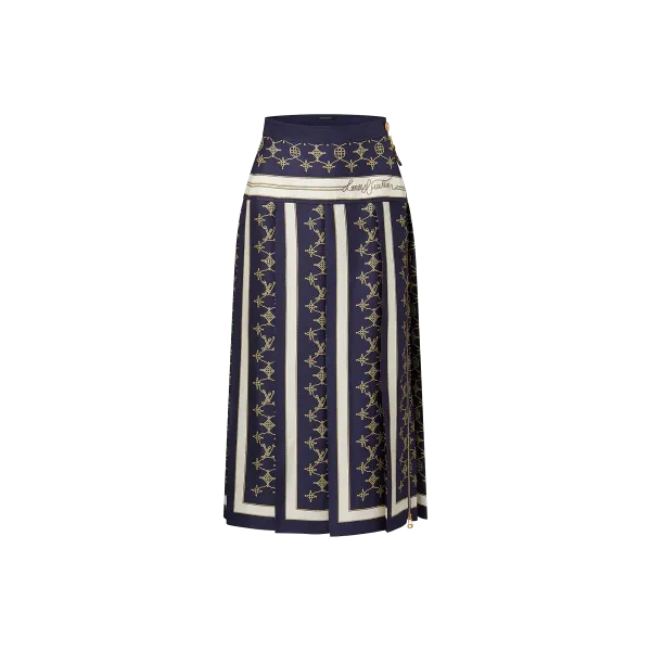 Nautical Monogram Midi Skirt