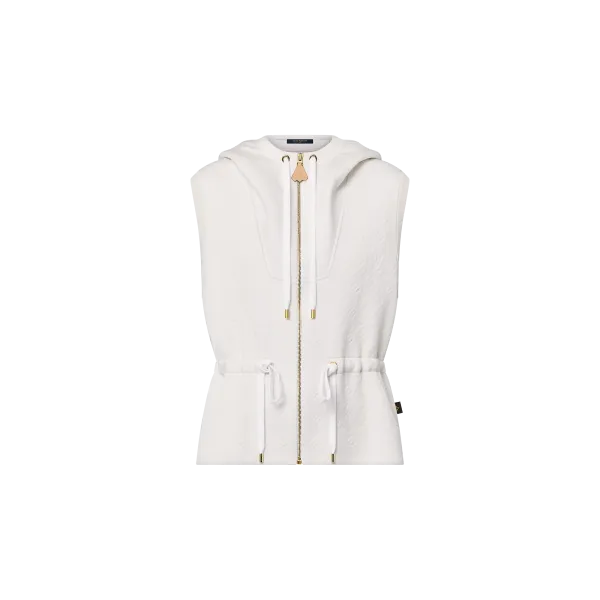 Sleeveless Embossed Monogram Hoodie