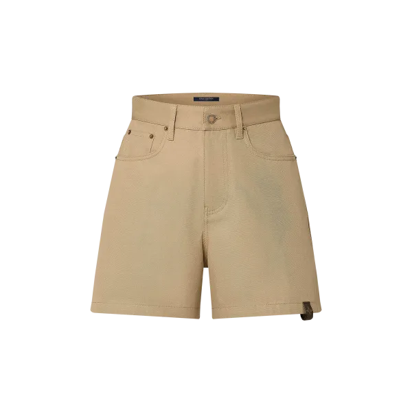 Straight-Cut Gabardine Shorts