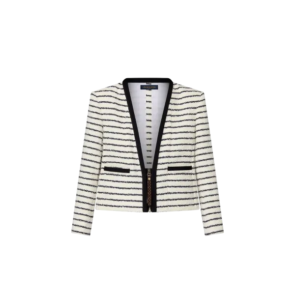 Striped Tweed Boxy Jacket