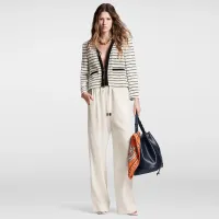 Striped Tweed Boxy Jacket