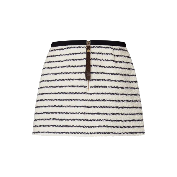 Striped Tweed Mini Skirt