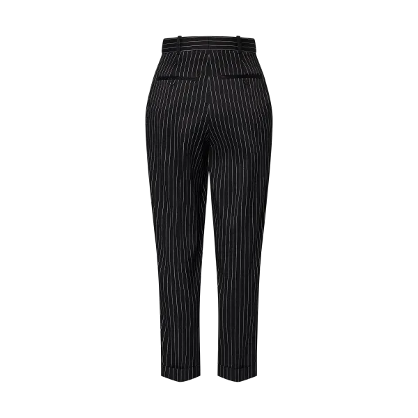 Tailored Pinstripe Carrot Pants