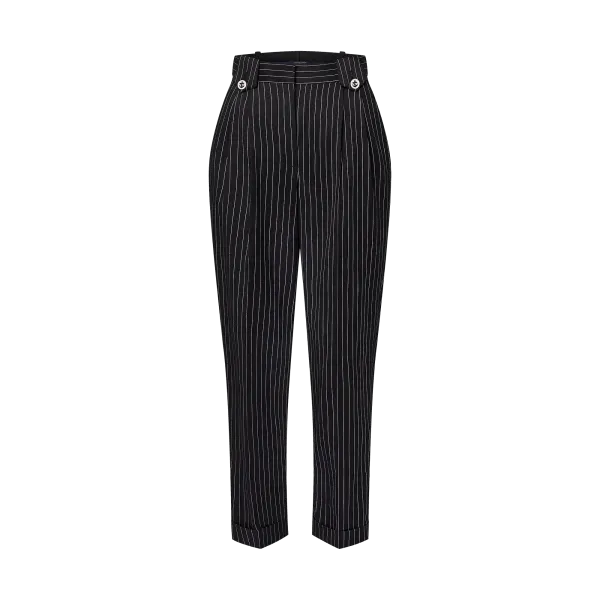 Tailored Pinstripe Carrot Pants