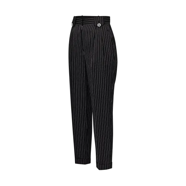 Tailored Pinstripe Carrot Pants