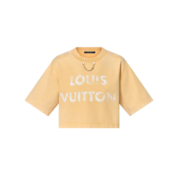 Vintage-Effect Louis Vuitton Crop Top