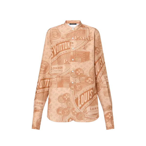 Vintage Print Silk Shirt