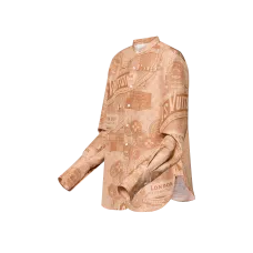 Vintage Print Silk Shirt