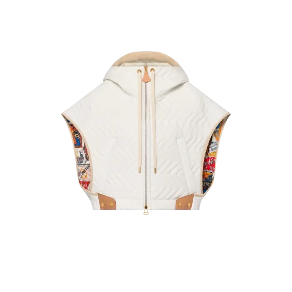 Zigzag Quilted Open-Arm Jacket