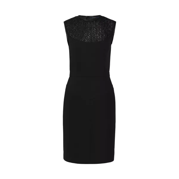 3-Hole Dress With Embroidered Plastron