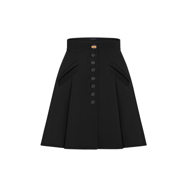 A-Line Button Up Mini Skirt