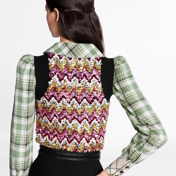 A Sleeveless V-Neck Top