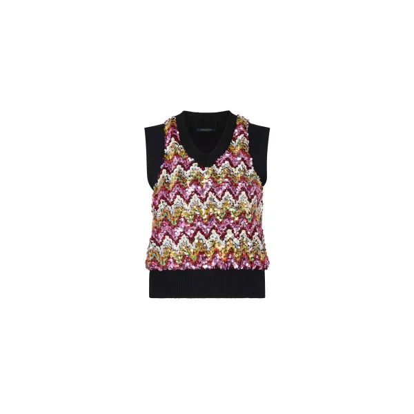 A Sleeveless V-Neck Top