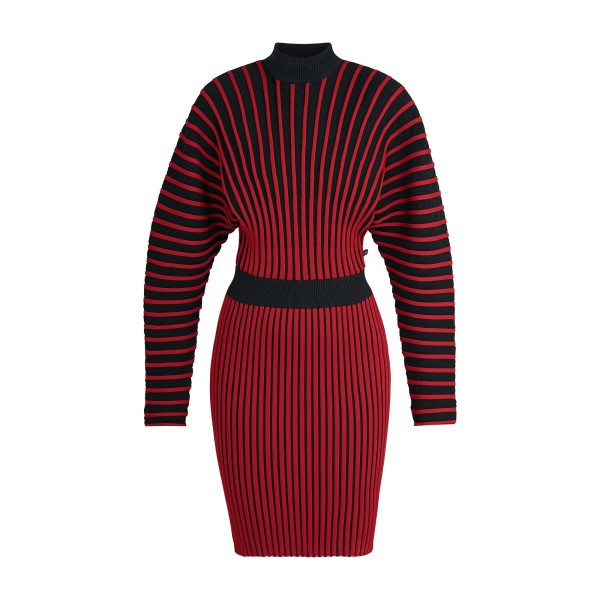 Accordion Pleats Knit Dress