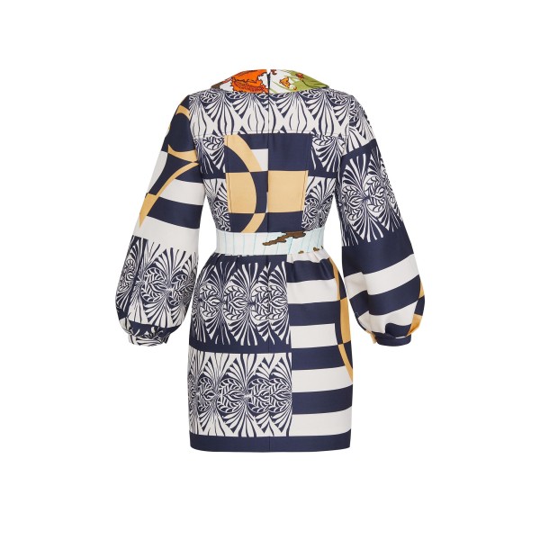 Bell-Sleeved Belted Dress