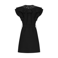 Belted Embroidered Dress