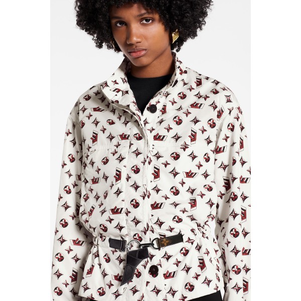 Belted Short Hooded Parka