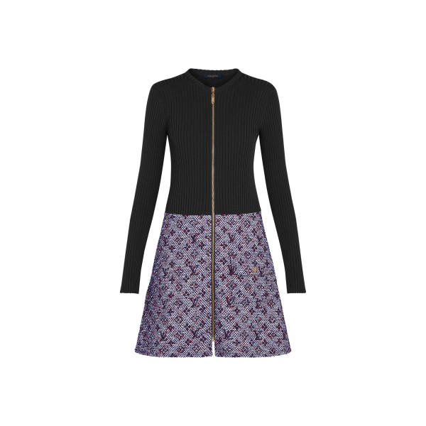 Bi-Material Dress
