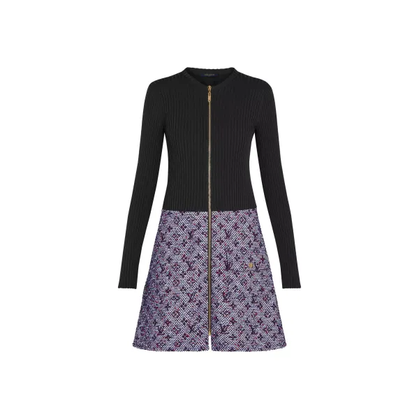 Bi-Material Dress