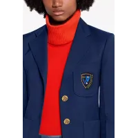 Blazer Jacket With Embroidered Patch