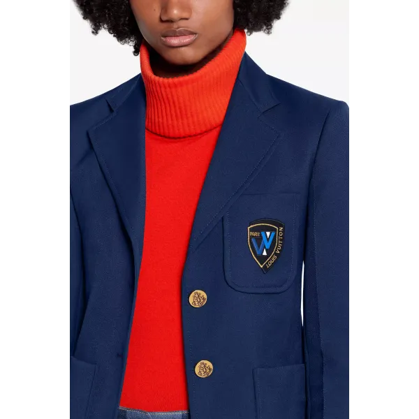 Blazer Jacket With Embroidered Patch