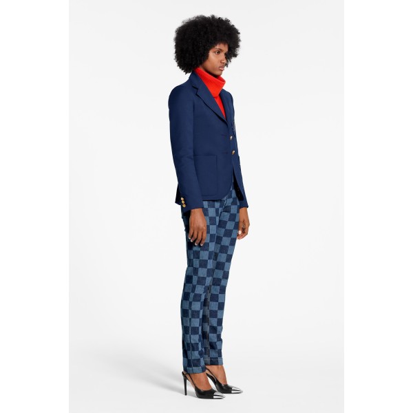 Blazer Jacket With Embroidered Patch