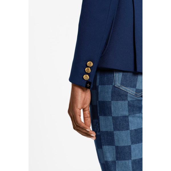 Blazer Jacket With Embroidered Patch