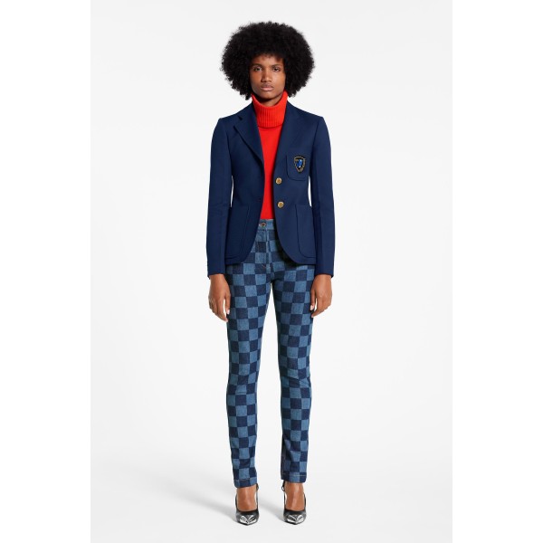 Blazer Jacket With Embroidered Patch
