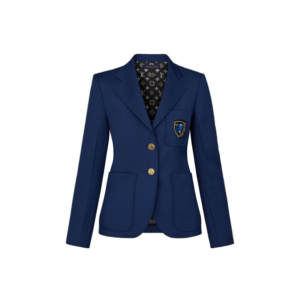 Blazer Jacket With Embroidered Patch