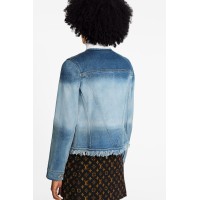 Collarless Jacket With Fringes