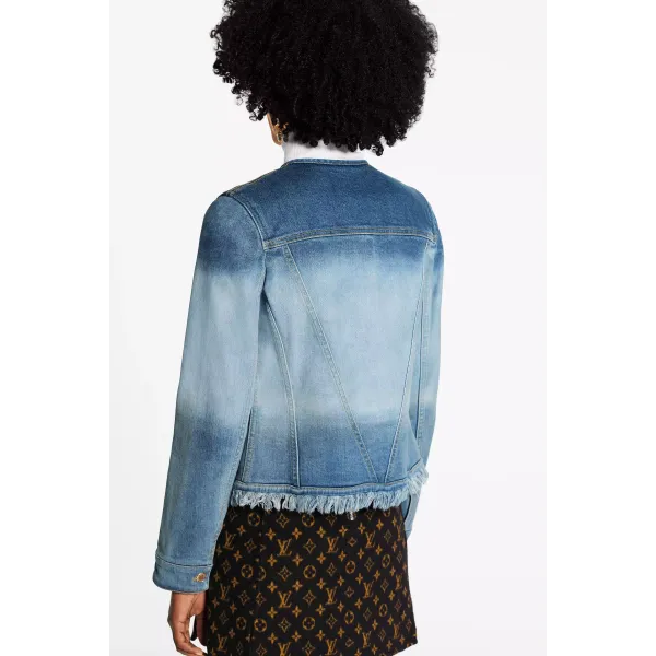 Collarless Jacket With Fringes