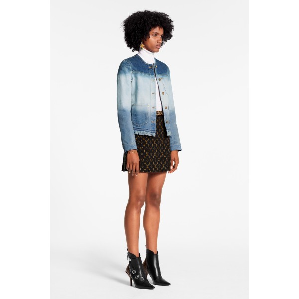 Collarless Jacket With Fringes