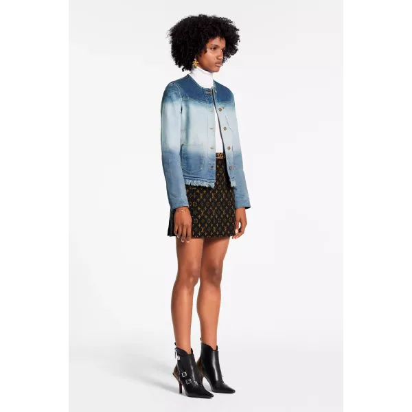 Collarless Jacket With Fringes