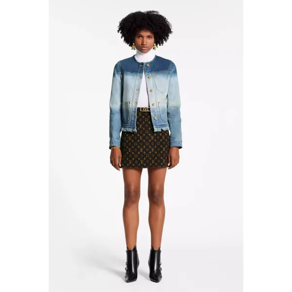 Collarless Jacket With Fringes