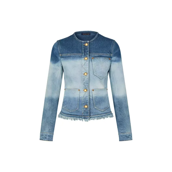 Collarless Jacket With Fringes