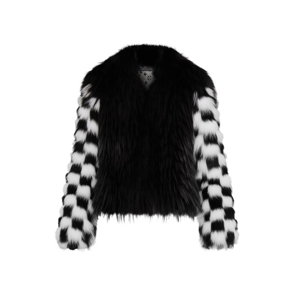 Damier Intarsia Fox Jacket